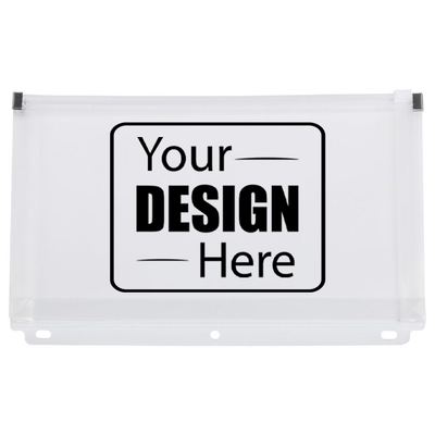 Clear 6 x 9 Booklet 3 Hole Punch Plastic Envelopes with Zip Closure
