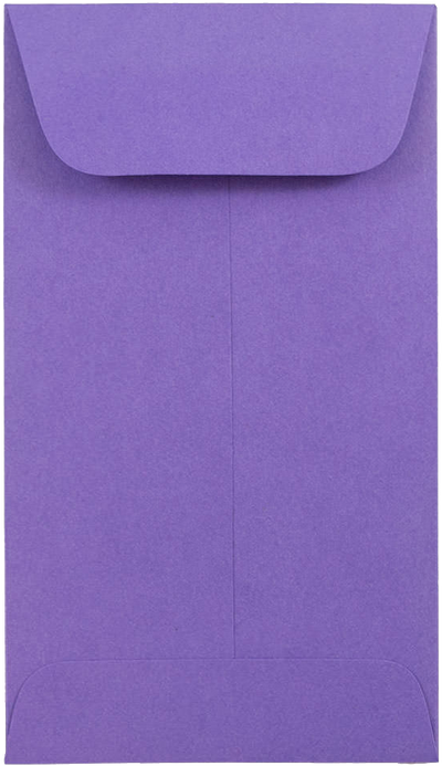 Violet Grape Purple 28lb #6 Coin Envelopes (3 3/8 x 6)