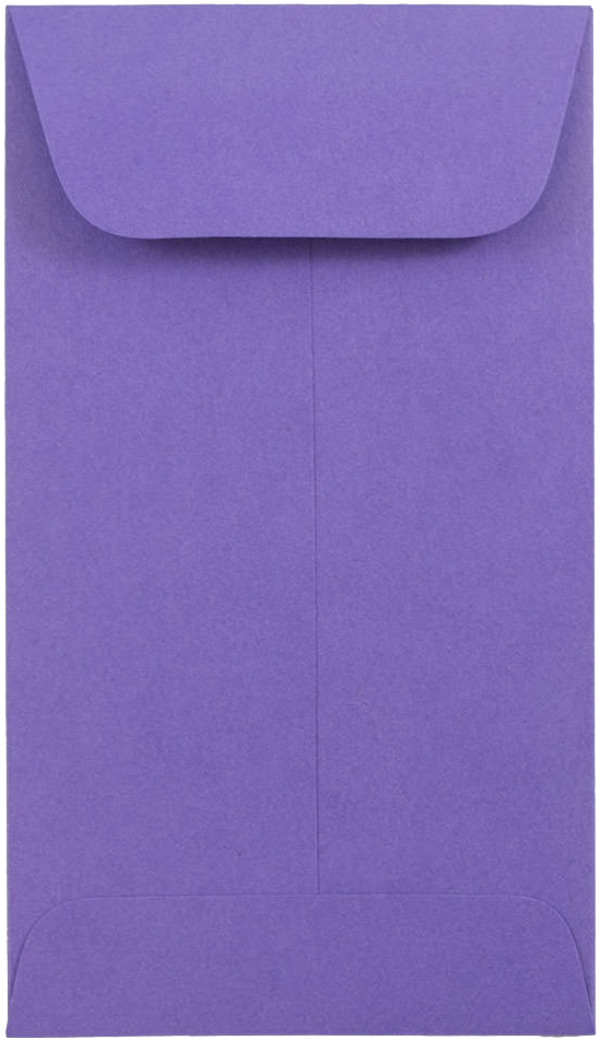 Violet Grape Purple 28lb #6 Coin Envelopes (3 3/8 x 6)