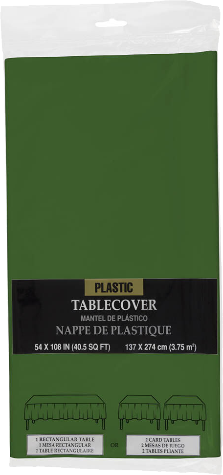 Green 54 x 108 Plastic Tablecover