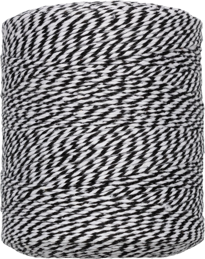 Black and White 500 Yards Bakers Twine Ribbon