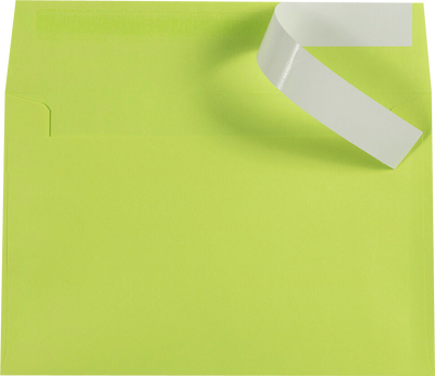 Ultra Lime Green 24lb A9 Invitation Envelopes (5 3/4 x 8 3/4) with Peel & Seal