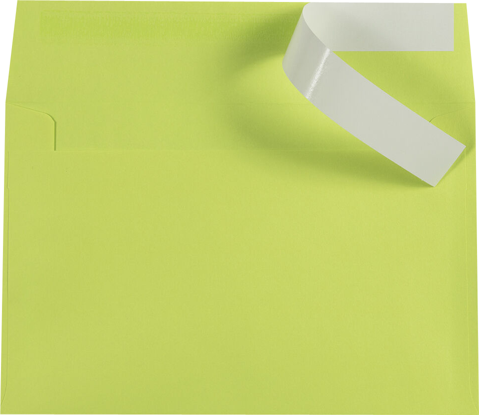 Ultra Lime Green 24lb A9 Invitation Envelopes (5 3/4 x 8 3/4) with Peel & Seal