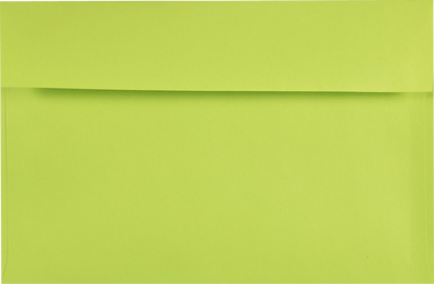 Ultra Lime Green 24lb A9 Invitation Envelopes (5 3/4 x 8 3/4) with Peel & Seal