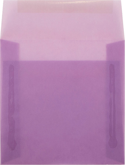 Light Purple Lilac Translucent 30lb 6 1/2 x 6 1/2 Square Envelopes