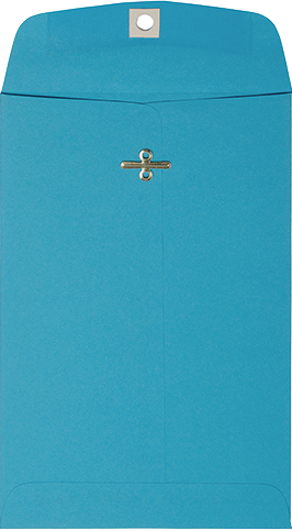 Pool Blue 24lb 6 x 9 Open End Envelopes with Clasp
