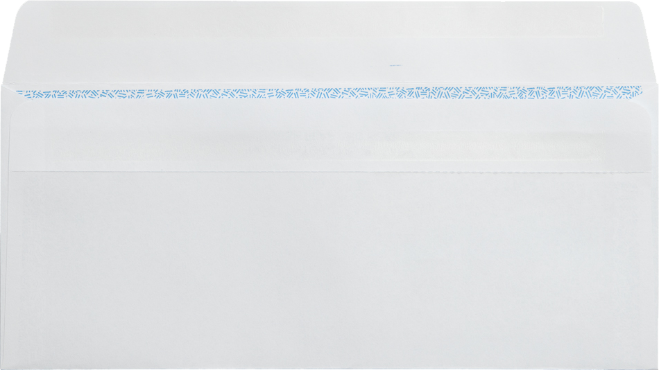 White with Security Tint 24lb #9 Regular Double Window Envelopes (3 7/8 x 8 7/8) with Redi Seal