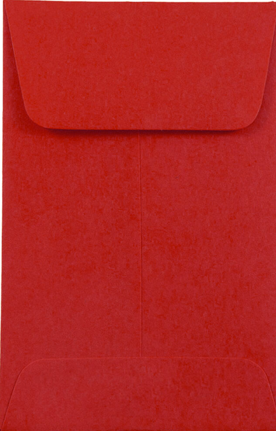 Red 24lb #1 Coin Envelopes (2 1/4 x 3 1/2)