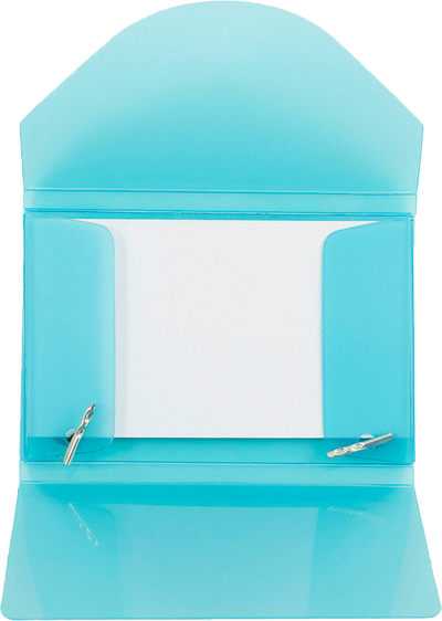 Blue Frosted Plastic Business Card Case - 20 Card Capacity