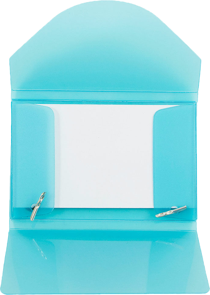 Blue Frosted Plastic Business Card Case - 20 Card Capacity