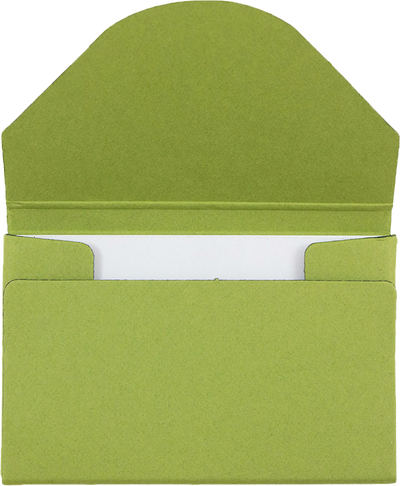 Lime Green Kraft Business Card Case - 20 Card Capacity