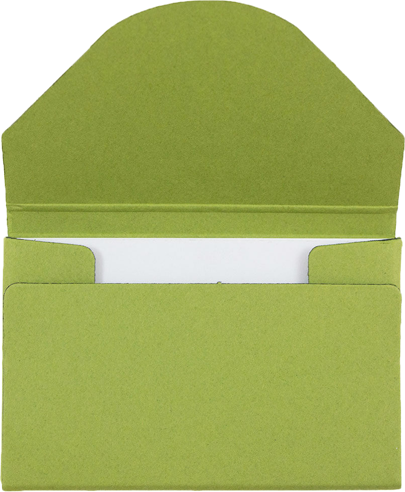 Lime Green Kraft Business Card Case - 20 Card Capacity