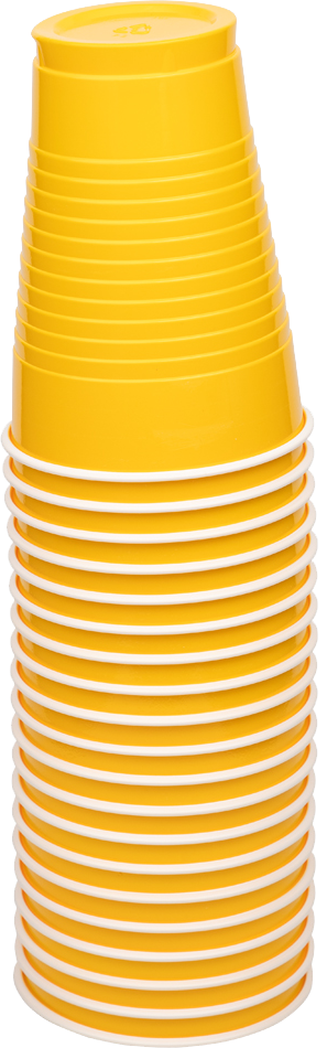 Yellow 12oz Plastic Cups - 20 Pack