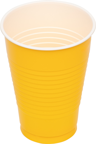 Yellow 12oz Plastic Cups - 20 Pack
