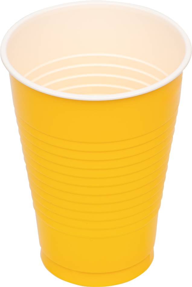 Yellow 12oz Plastic Cups - 20 Pack