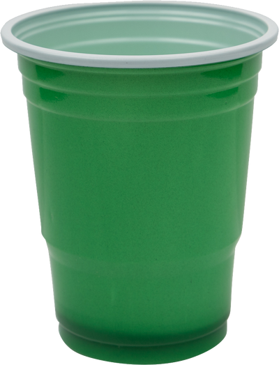 Green 12oz Plastic Cups - 20 Pack