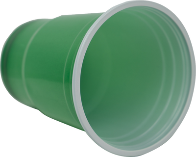Green 12oz Plastic Cups - 20 Pack