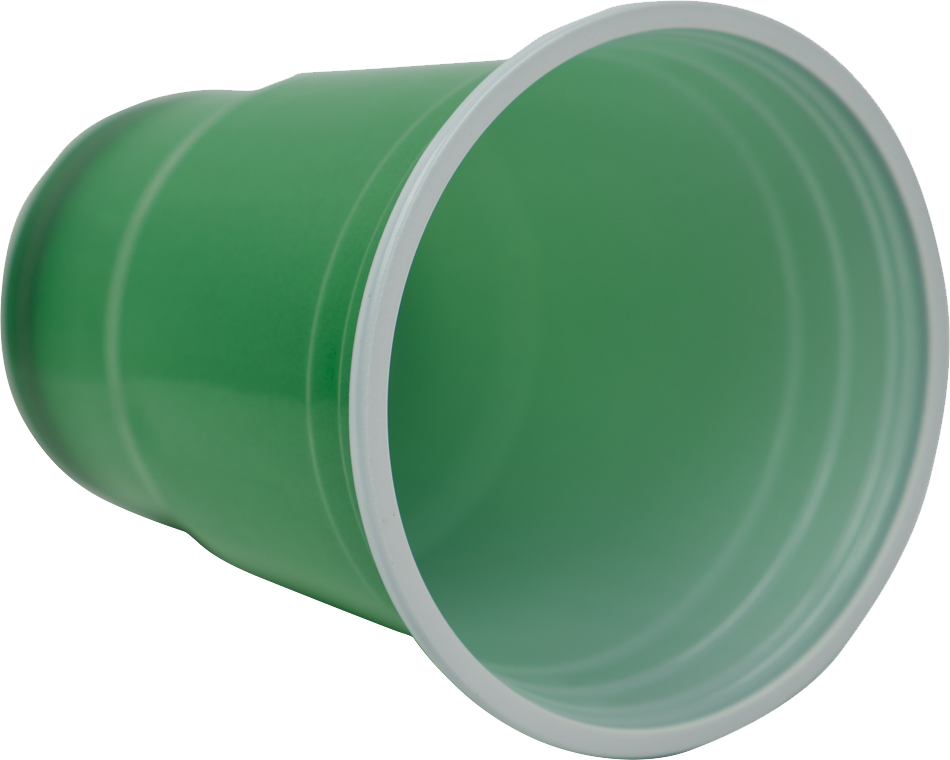 Green 12oz Plastic Cups - 20 Pack