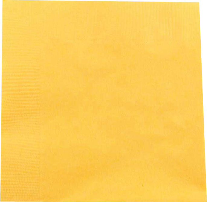Yellow 5 x 5 3-Ply Beverage Napkins