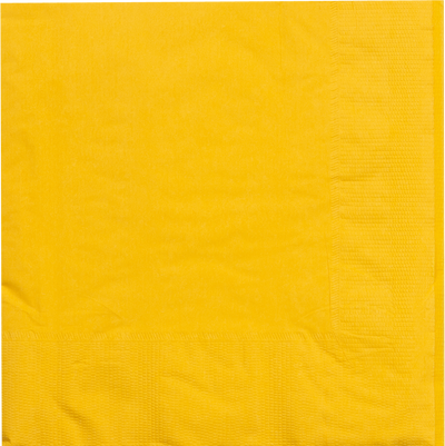 Yellow 6 1/2 x 6 1/2 3-Ply Lunch Napkins