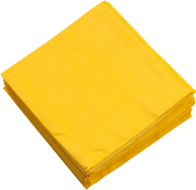 Yellow 6 1/2 x 6 1/2 3-Ply Lunch Napkins