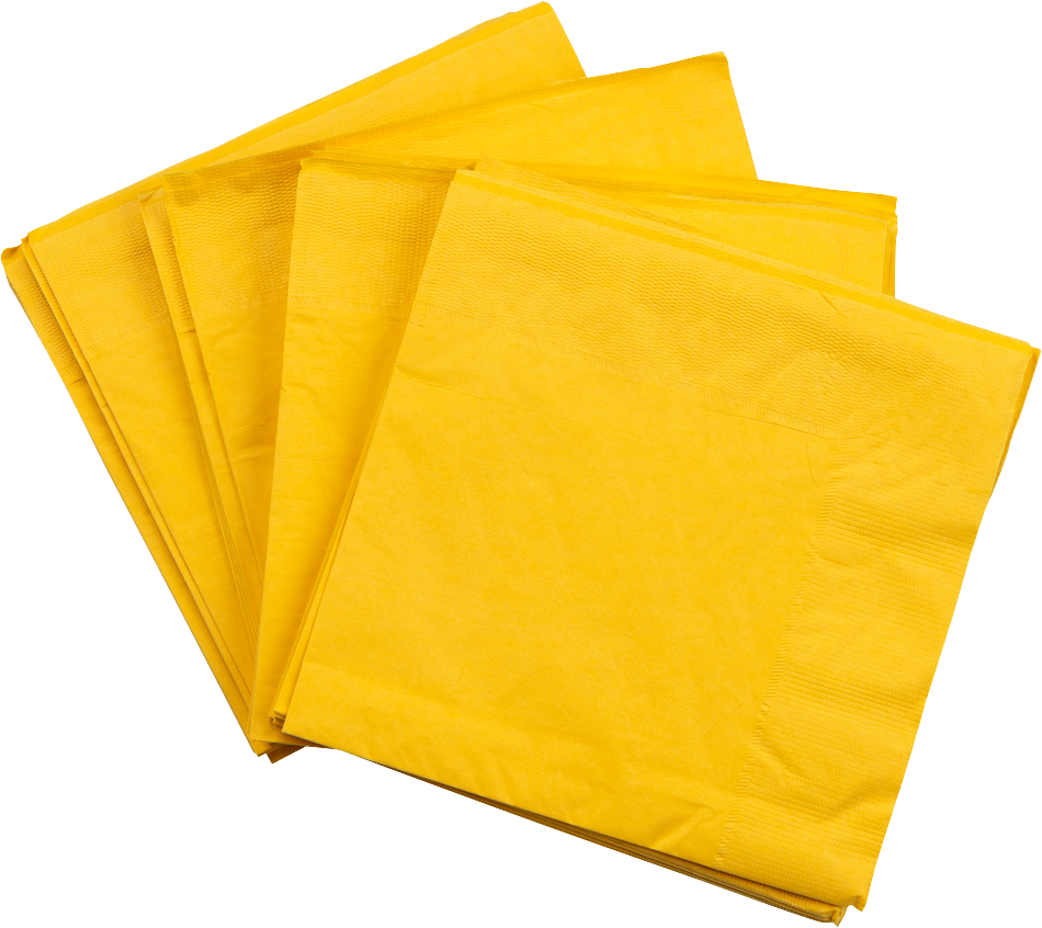 Yellow 6 1/2 x 6 1/2 3-Ply Lunch Napkins