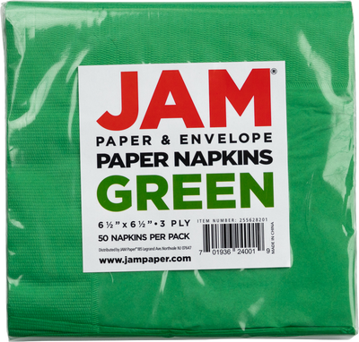 Green 6 1/2 x 6 1/2 3-Ply Lunch Napkins