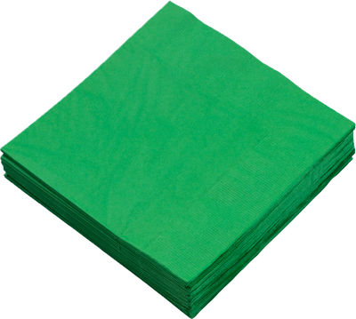 Green 6 1/2 x 6 1/2 3-Ply Lunch Napkins