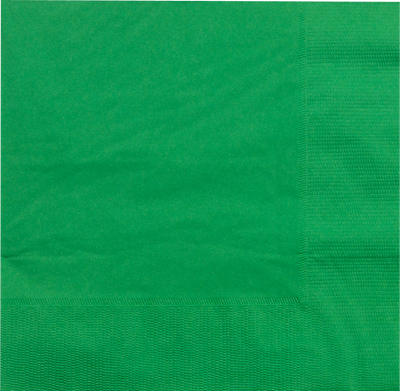 Green 6 1/2 x 6 1/2 3-Ply Lunch Napkins