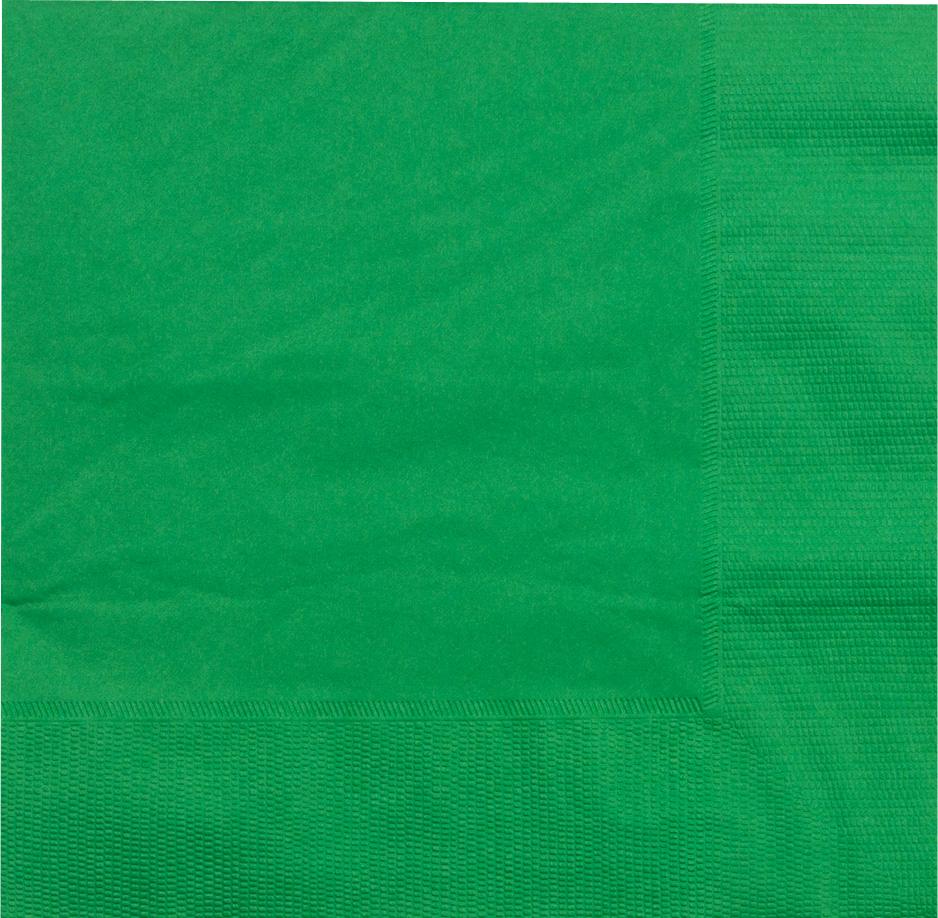 Green 6 1/2 x 6 1/2 3-Ply Lunch Napkins