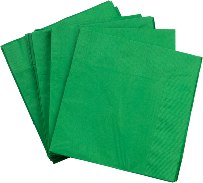 Green 6 1/2 x 6 1/2 3-Ply Lunch Napkins