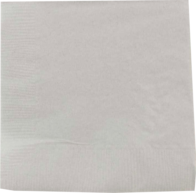 Silver 5 x 5 3-Ply Beverage Napkins