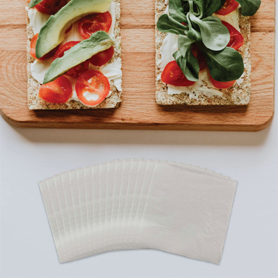 Silver 6 1/2 x 6 1/2 3-Ply Lunch Napkins