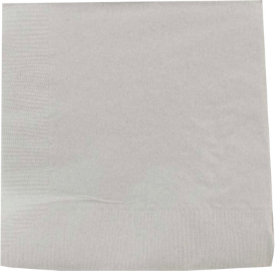 Silver 6 1/2 x 6 1/2 3-Ply Lunch Napkins