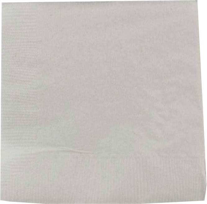 Silver 6 1/2 x 6 1/2 3-Ply Lunch Napkins