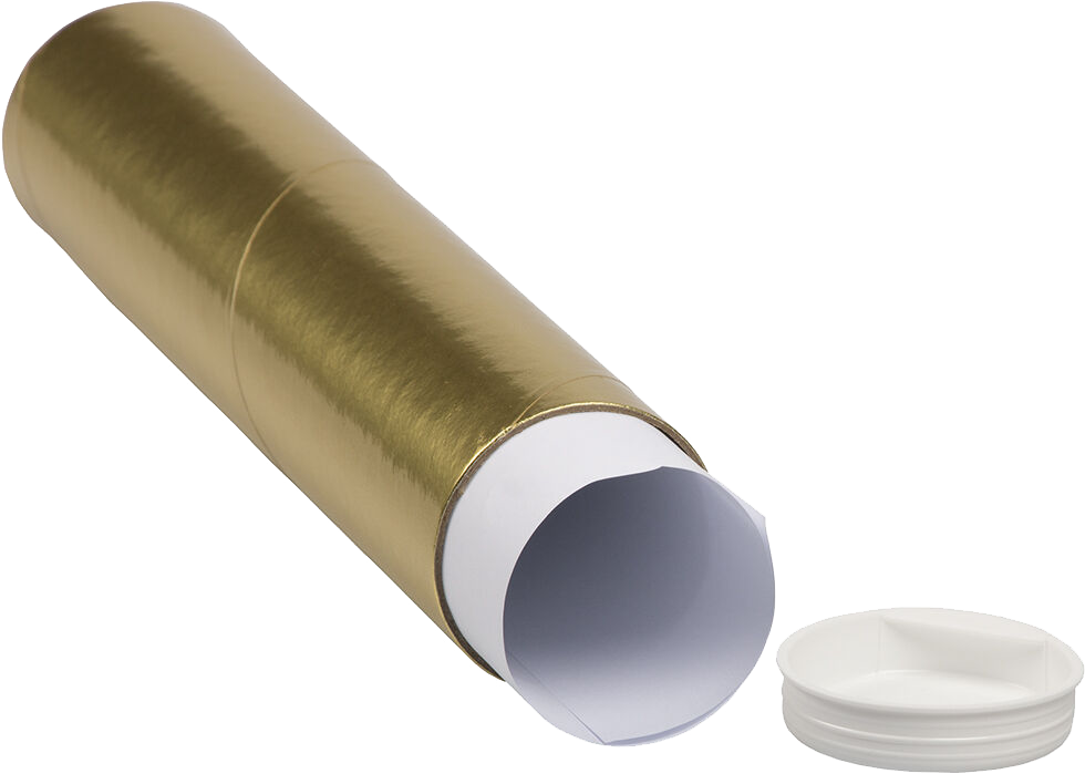 Gold 2 x 9 Mailing Tubes