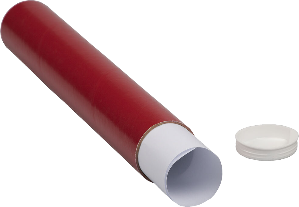 Red 2 x 12 Mailing Tubes