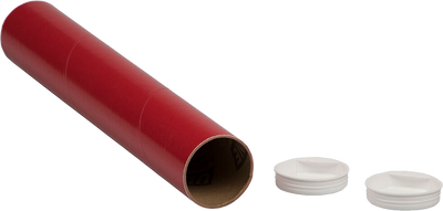 Red 2 x 12 Mailing Tubes