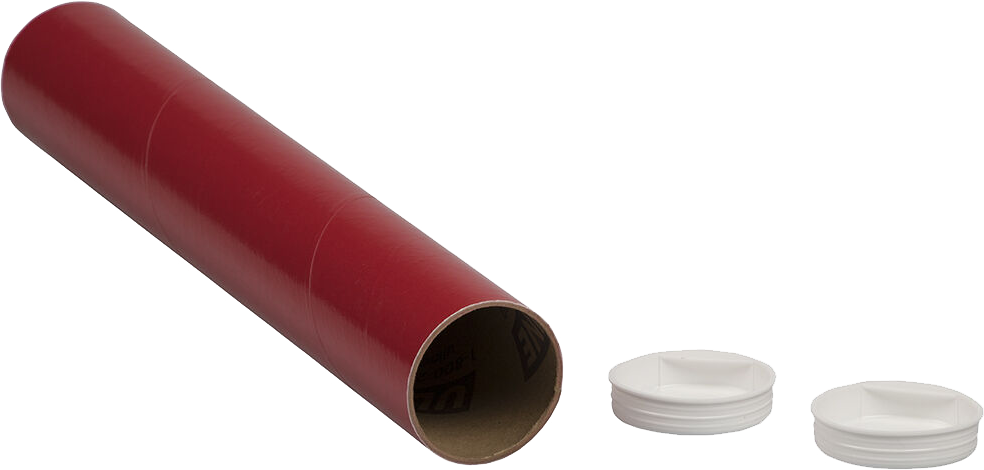 Red 2 x 12 Mailing Tubes