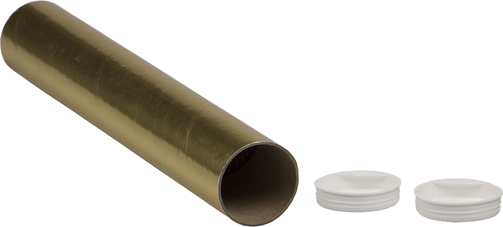 Gold 2 x 12 Mailing Tubes