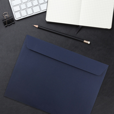 Navy Blue 32lb 9 x 12 Booklet Envelopes
