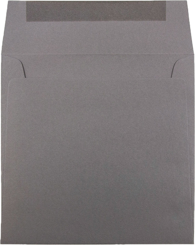 Dark Smoke Gray 28lb 6 1/2 x 6 1/2 Square Envelopes