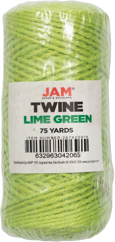 Lime Green 75 Yards Twine Ribbon