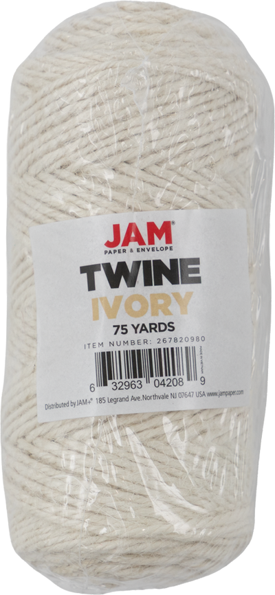 Ivory 75 Yards Twine Ribbon