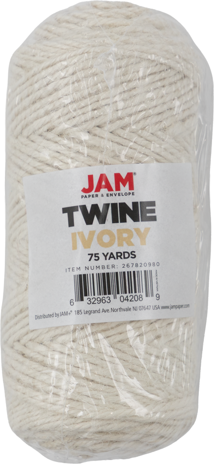 Ivory 75 Yards Twine Ribbon