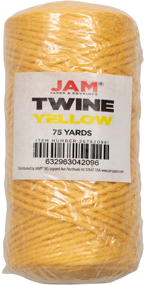Yellow 75 Yards Twine Ribbon