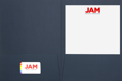 Nautical Navy Blue Linen 9 x 12 Folders
