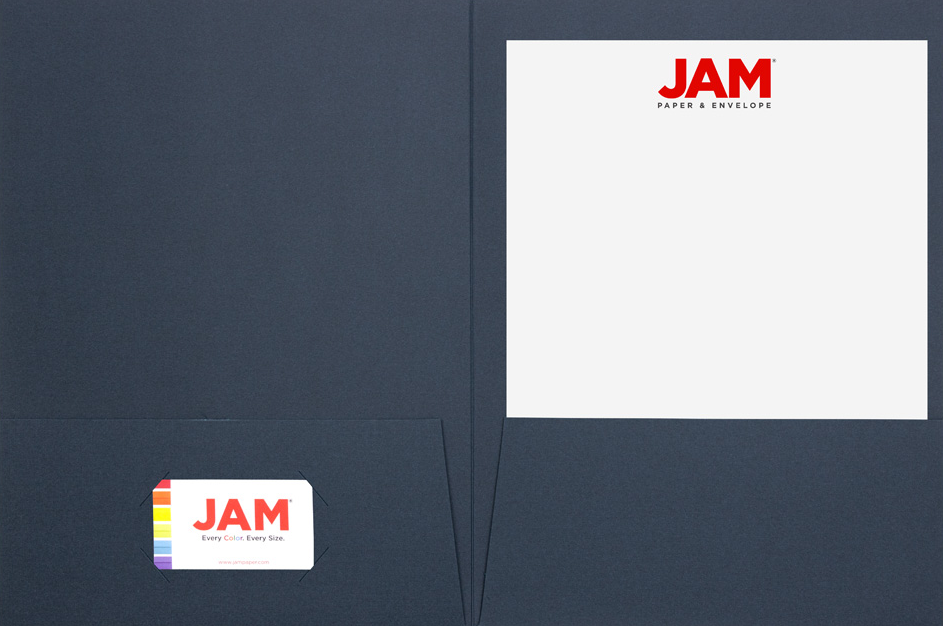 Nautical Navy Blue Linen 9 x 12 Folders