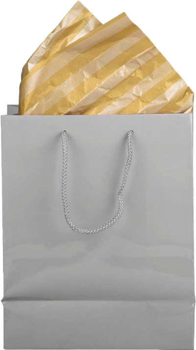 Gold & Antique Gold Stripe Tissue Paper (20 x 26) - 3 Sheets