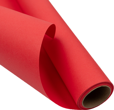 Red Matte Wrapping Paper - Short Mini Roll (26.3 Sq Ft)